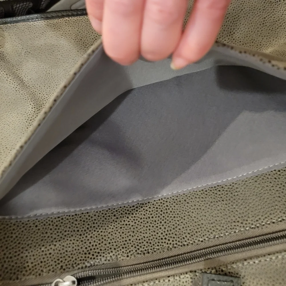 NEW Bellemonde Messenger Bag Gray Black Laptop bag Vegan